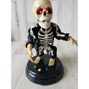 Gemmy Dancing skeleton grave raver Viva la loca Halloween prop animated light up